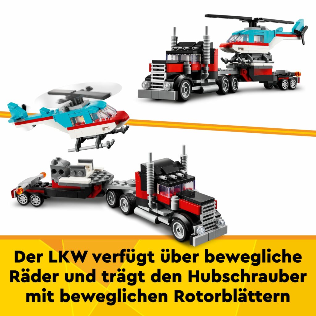 Produktabbildung Tieflader mit Hubschrauber