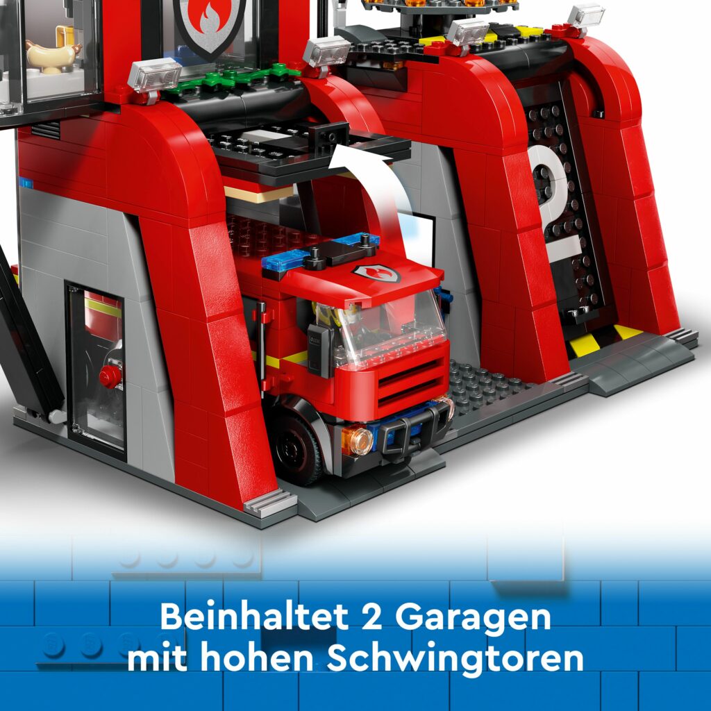 Produktabbildung Feuerwehrstation mit Drehleiterfahrzeug