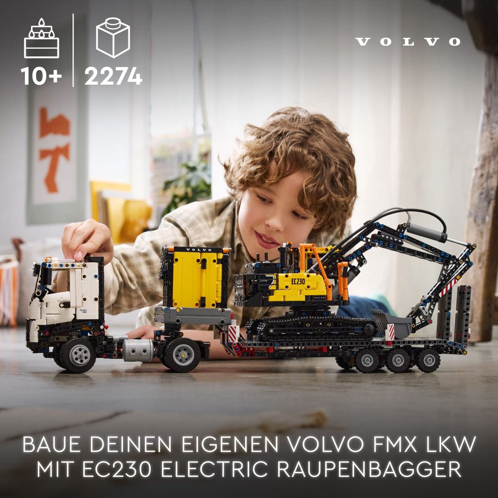 Produktabbildung Volvo FMX LKW mit EC230 Electric Raupenbagger