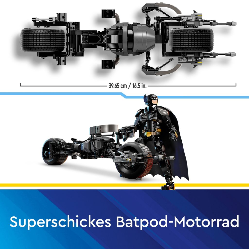 Produktabbildung Batman™ Baufigur mit dem Batpod