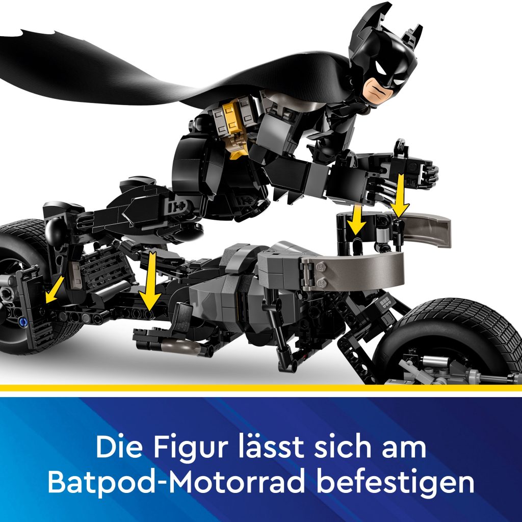 Produktabbildung Batman™ Baufigur mit dem Batpod