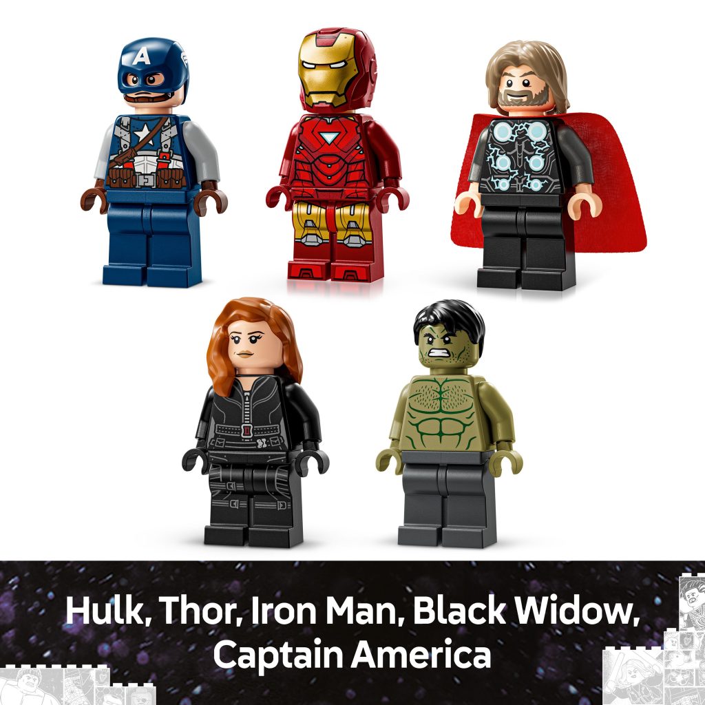 Produktabbildung MARVEL Logo & Minifiguren