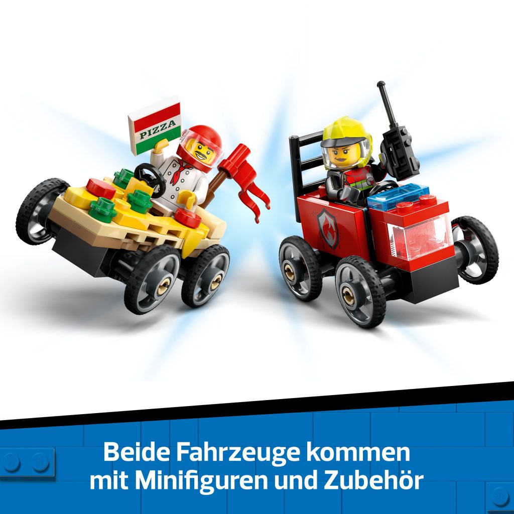 Produktabbildung Pizzalieferwagen vs. Löschauto