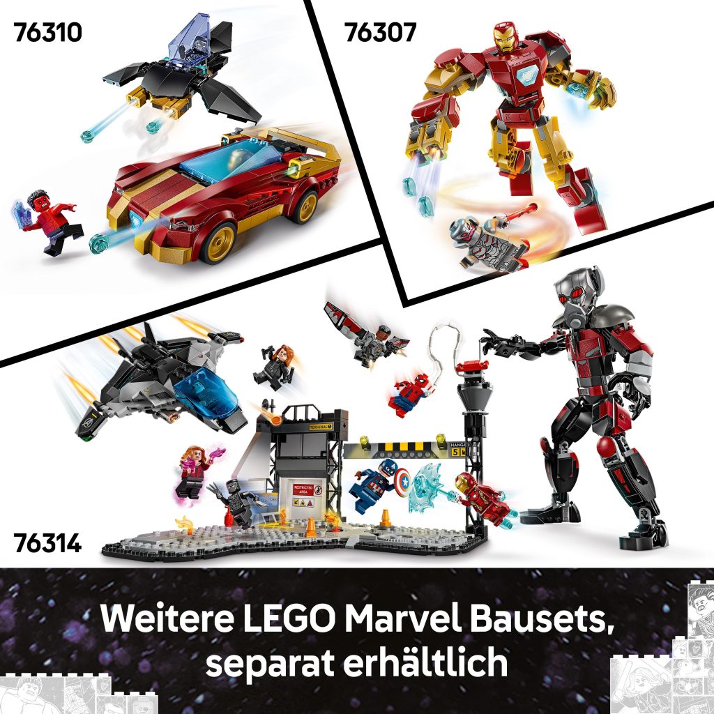 Produktabbildung MARVEL Logo & Minifiguren