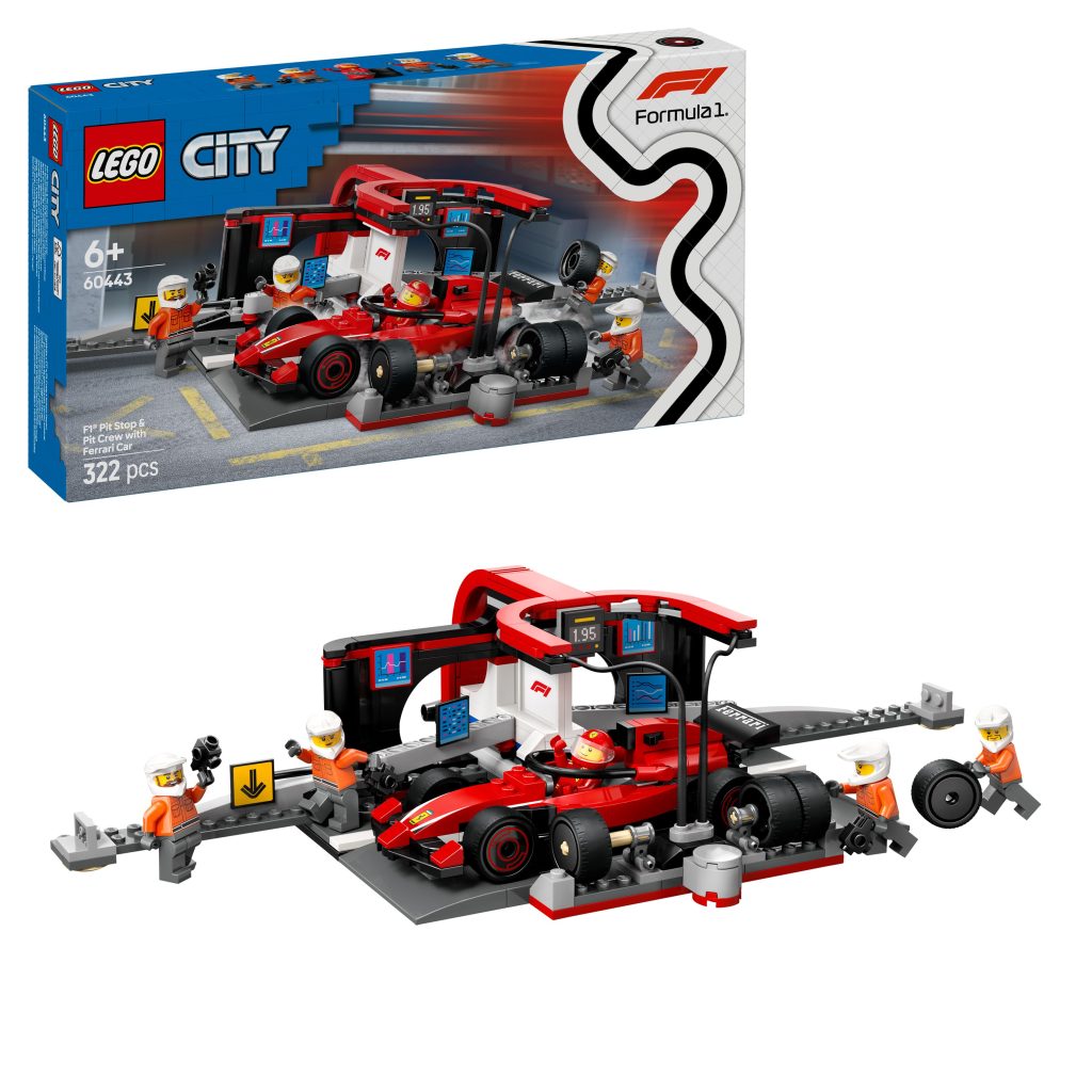 Produktabbildung F1® Boxenstopp mit Boxencrew und Ferrari Flitzer