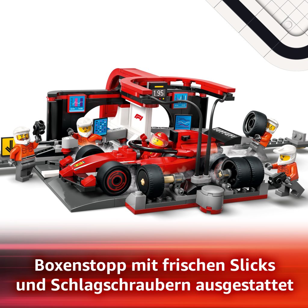 Produktabbildung F1® Boxenstopp mit Boxencrew und Ferrari Flitzer