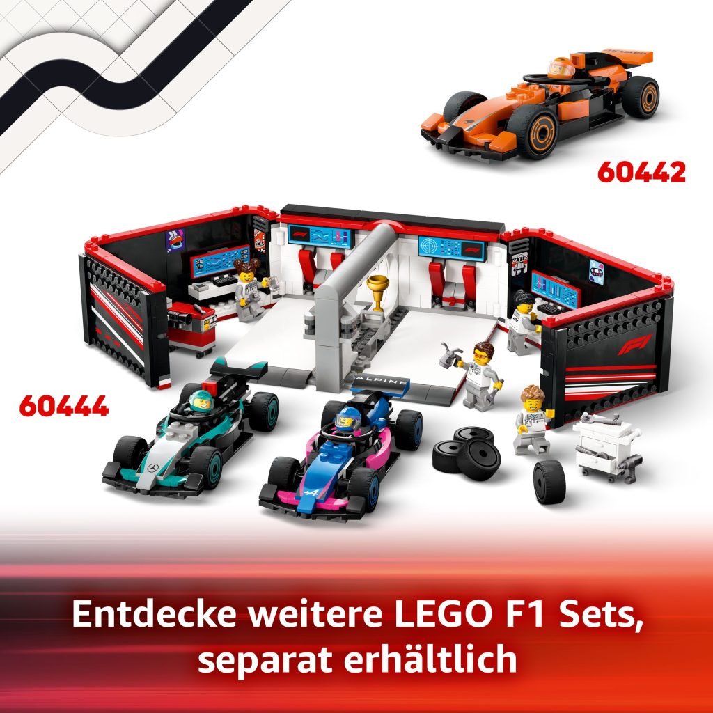 Produktabbildung F1® Boxenstopp mit Boxencrew und Ferrari Flitzer