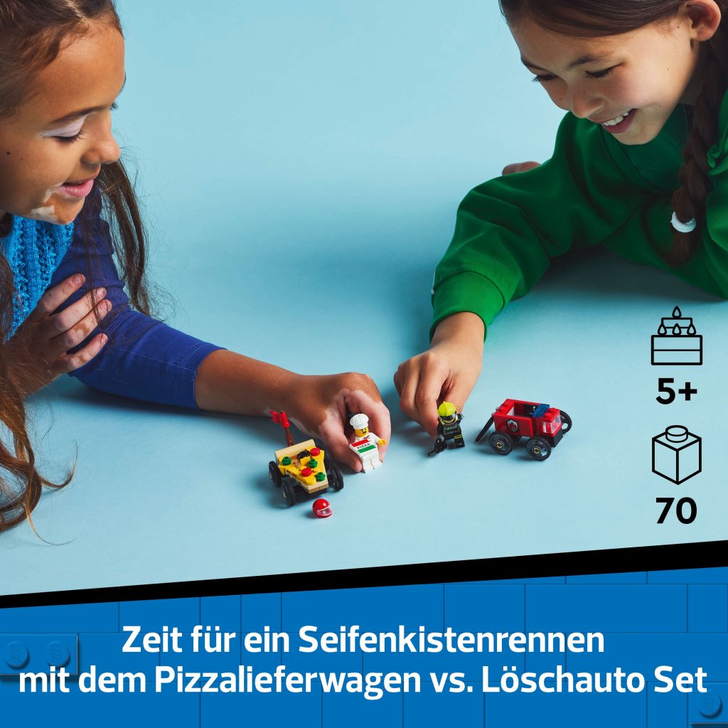 Produktabbildung Pizzalieferwagen vs. Löschauto
