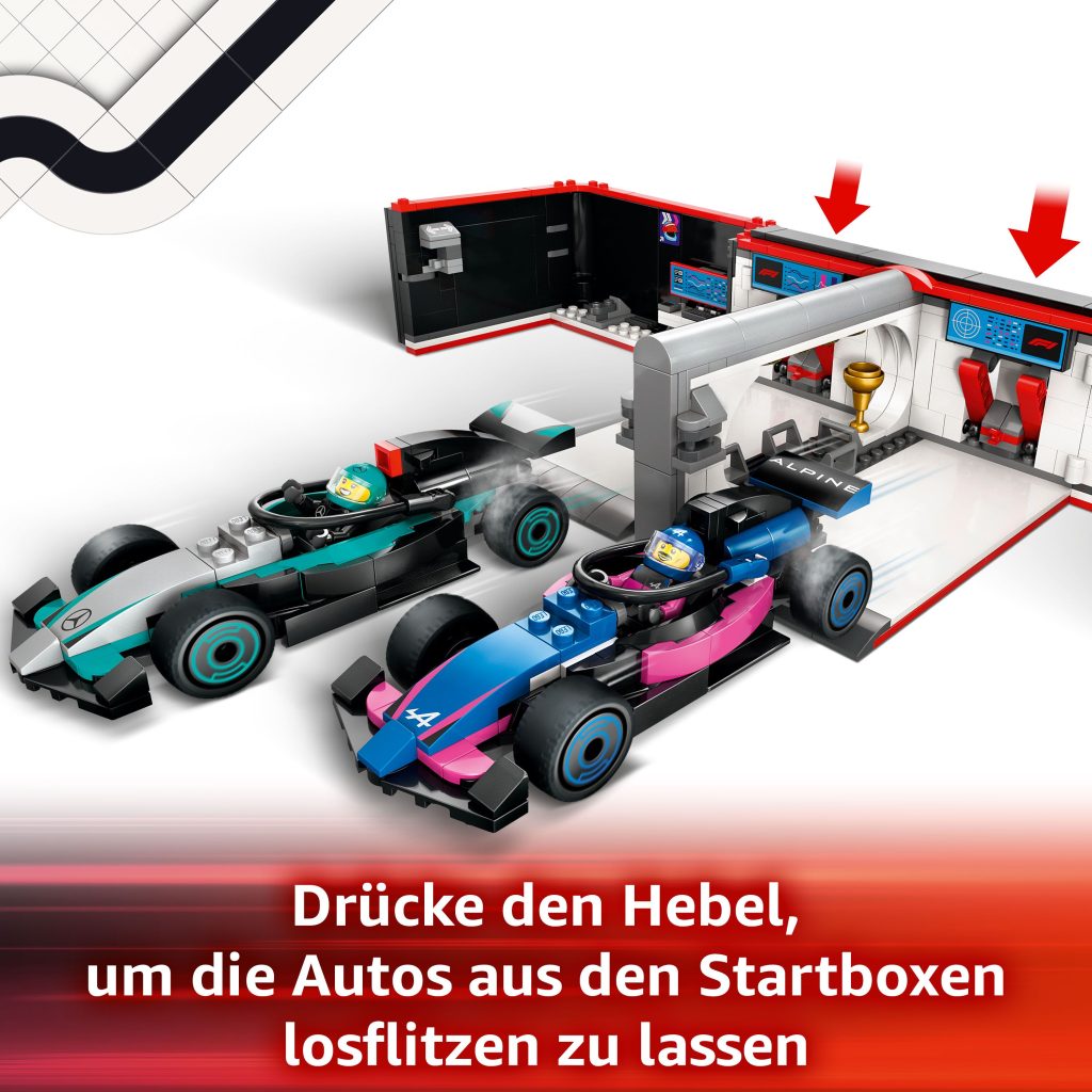 Produktabbildung F1® Garage mit Mercedes-AMG & Alpine Rennautos