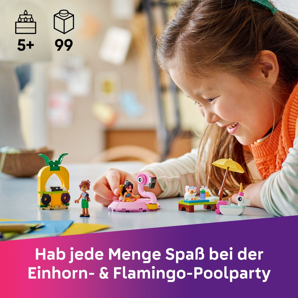 Produktabbildung Poolparty mit Einhorn und Flamingo